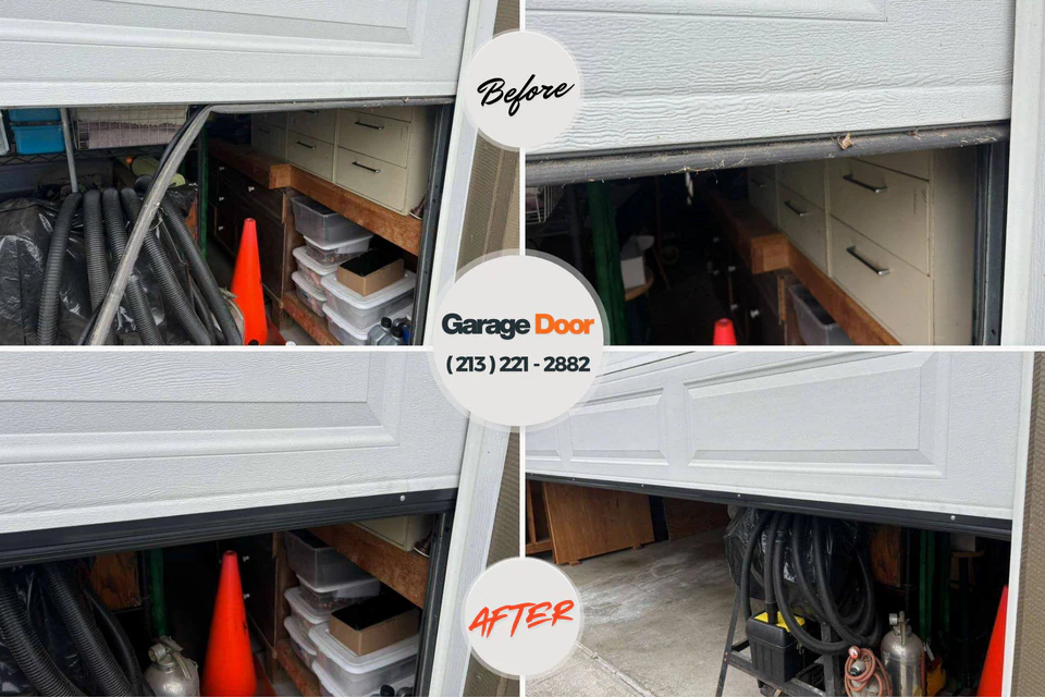Before and after: garage door repair West Hills, PA